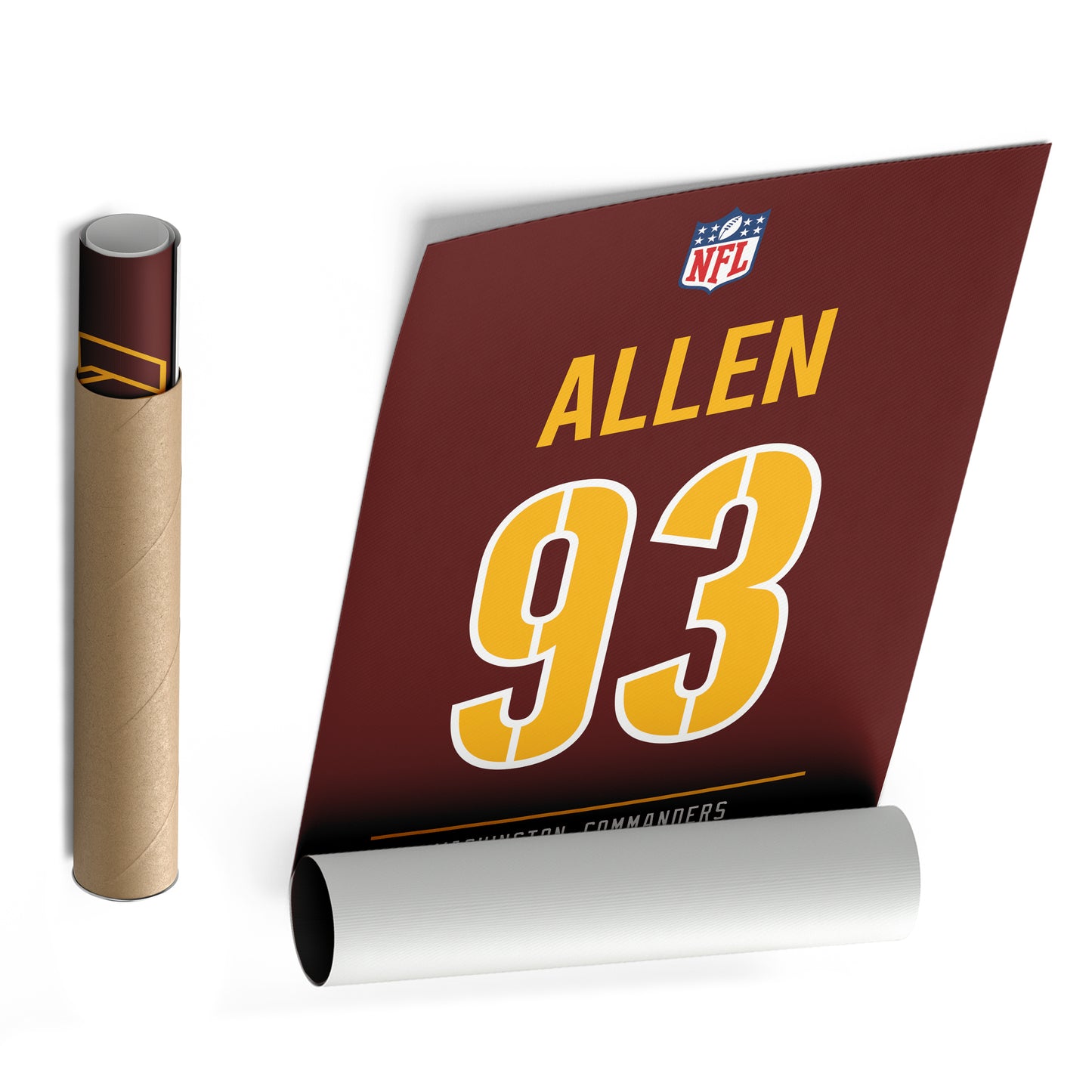Jonathan Allen Commanders Jersey Canvas Print | Wall Art Decor