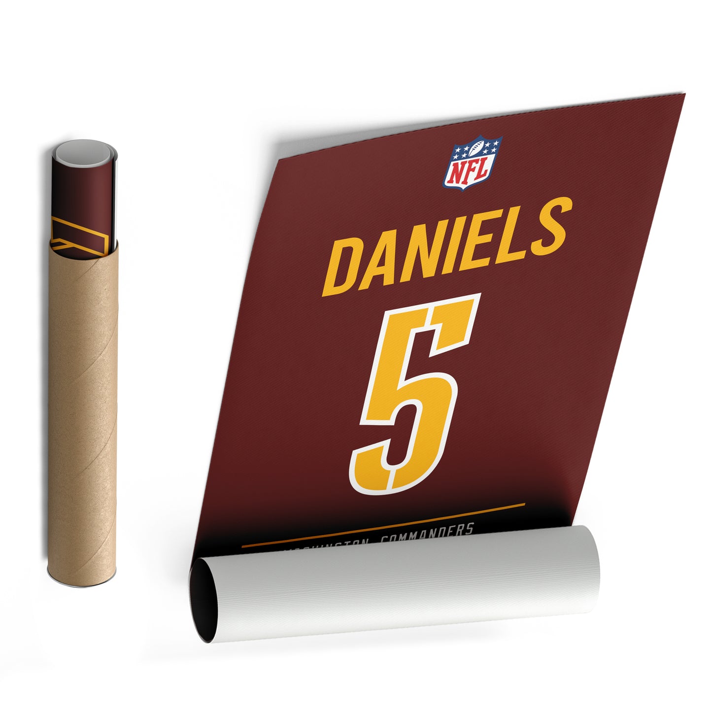 Jayden Daniels Commanders Jersey Canvas Print | Wall Art Decor
