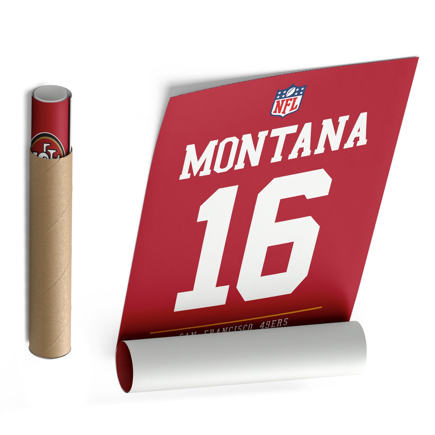 Joe Montana 49ers Jersey Canvas Print | Wall Art Decor