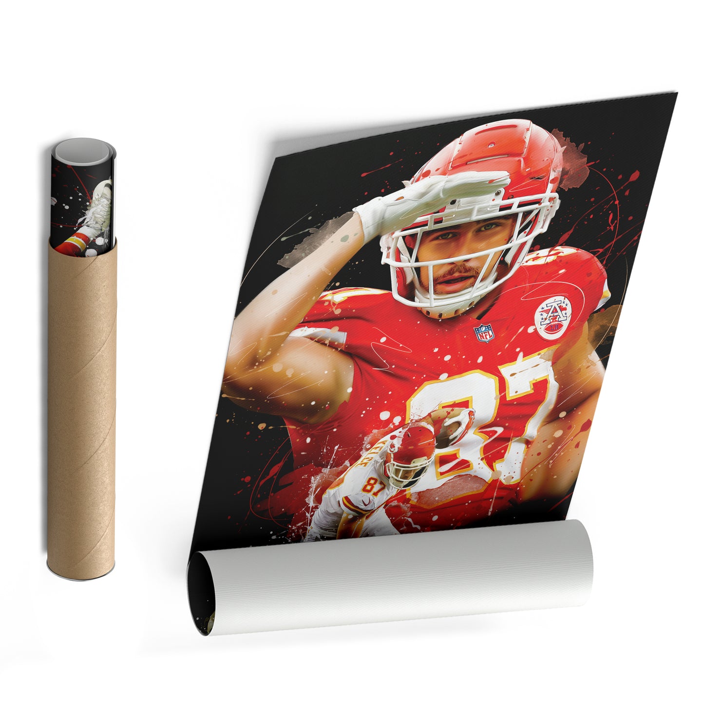 Travis Kelce Chiefs Canvas Print | Kansas City Football Wall Art