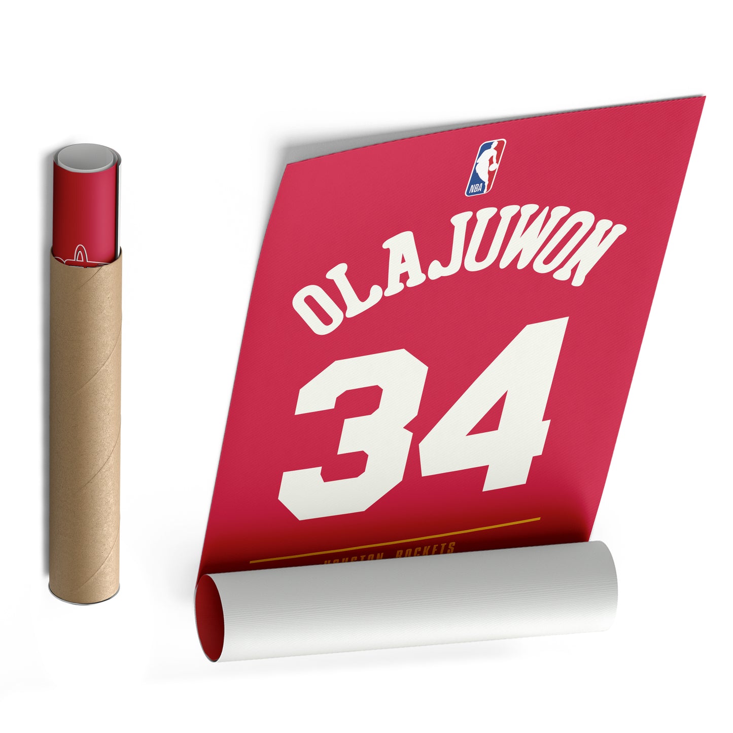 Hakeem Olajuwon Houston Rockets Jersey Canvas Wall Art