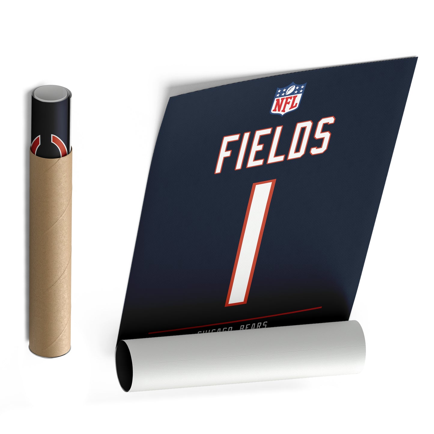 Justin Fields Bears Jersey Canvas Print | Wall Art Decor