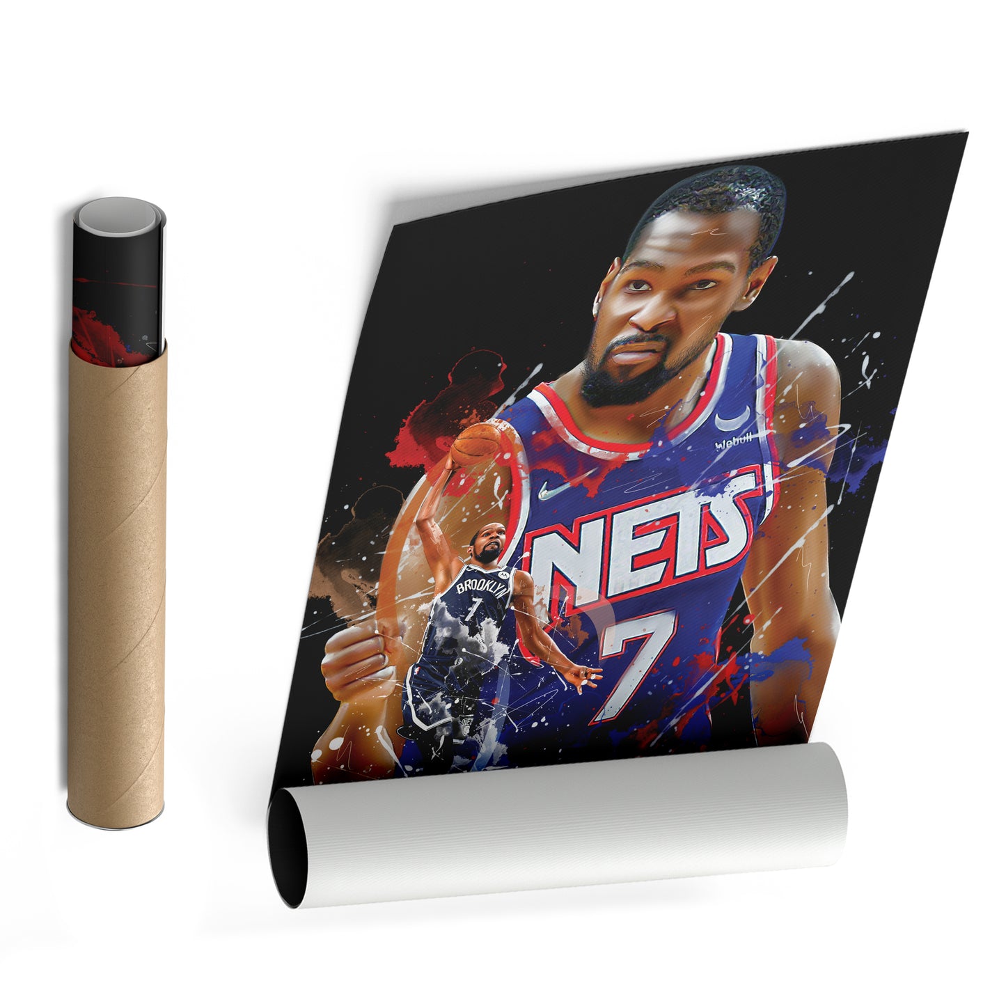 Kevin Durant Nets Canvas Print | Brooklyn Basketball Wall Art