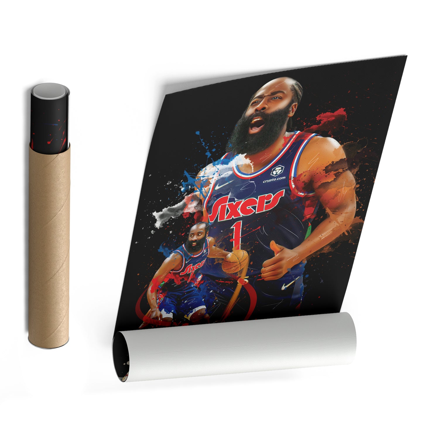 James Harden 76ers Canvas Print | Philadelphia Basketball Wall Art