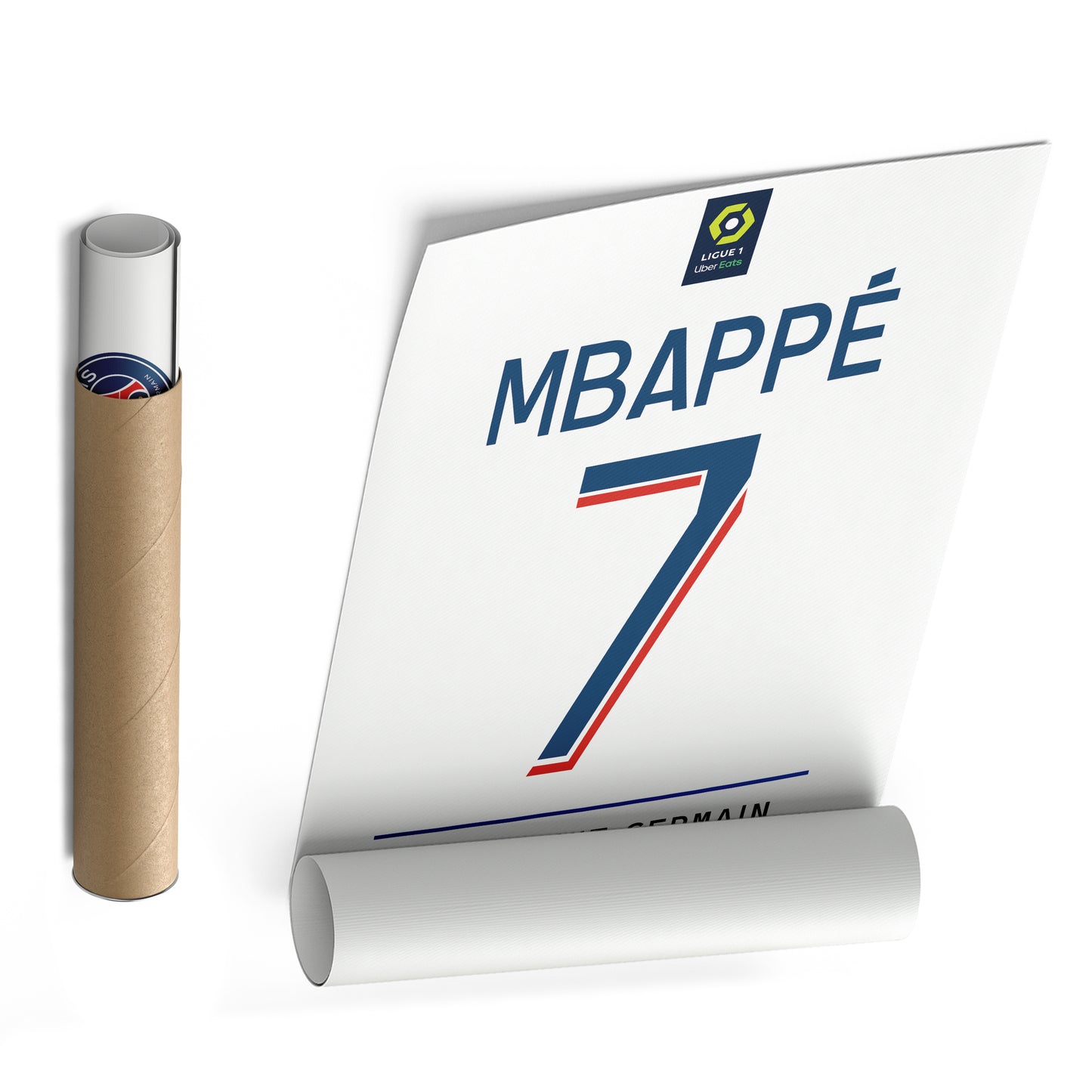 Kylian Mbappé PSG Jersey Canvas Print | Soccer Wall Art Decor