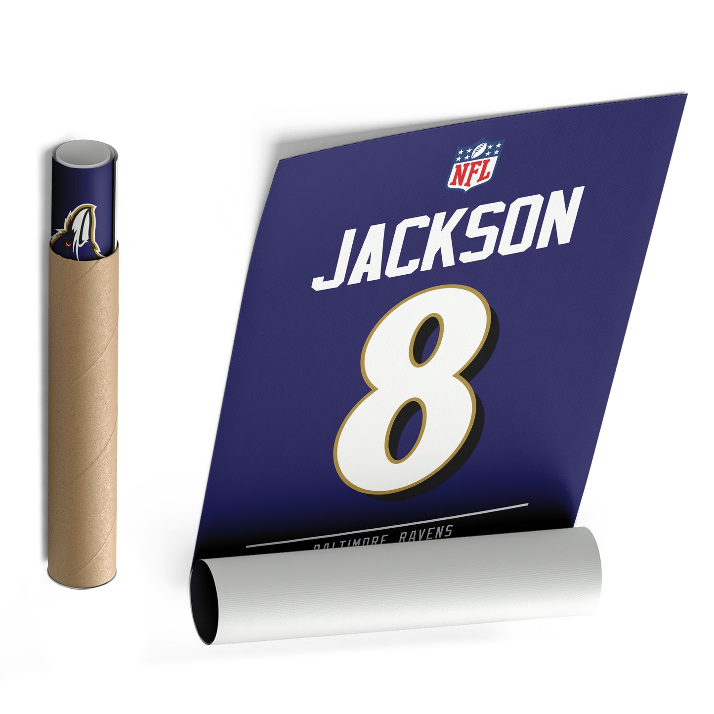 Lamar Jackson Ravens Jersey Canvas Print | Wall Art Decor