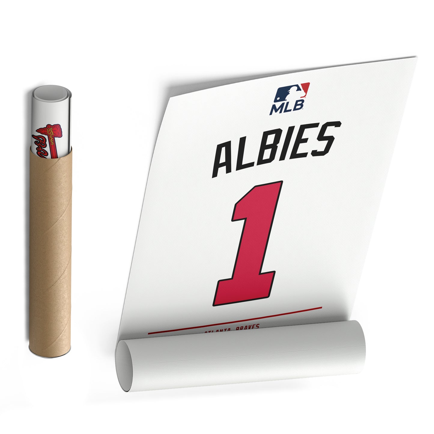 Ozzie Albies Braves Jersey Canvas Print | Wall Art Decor
