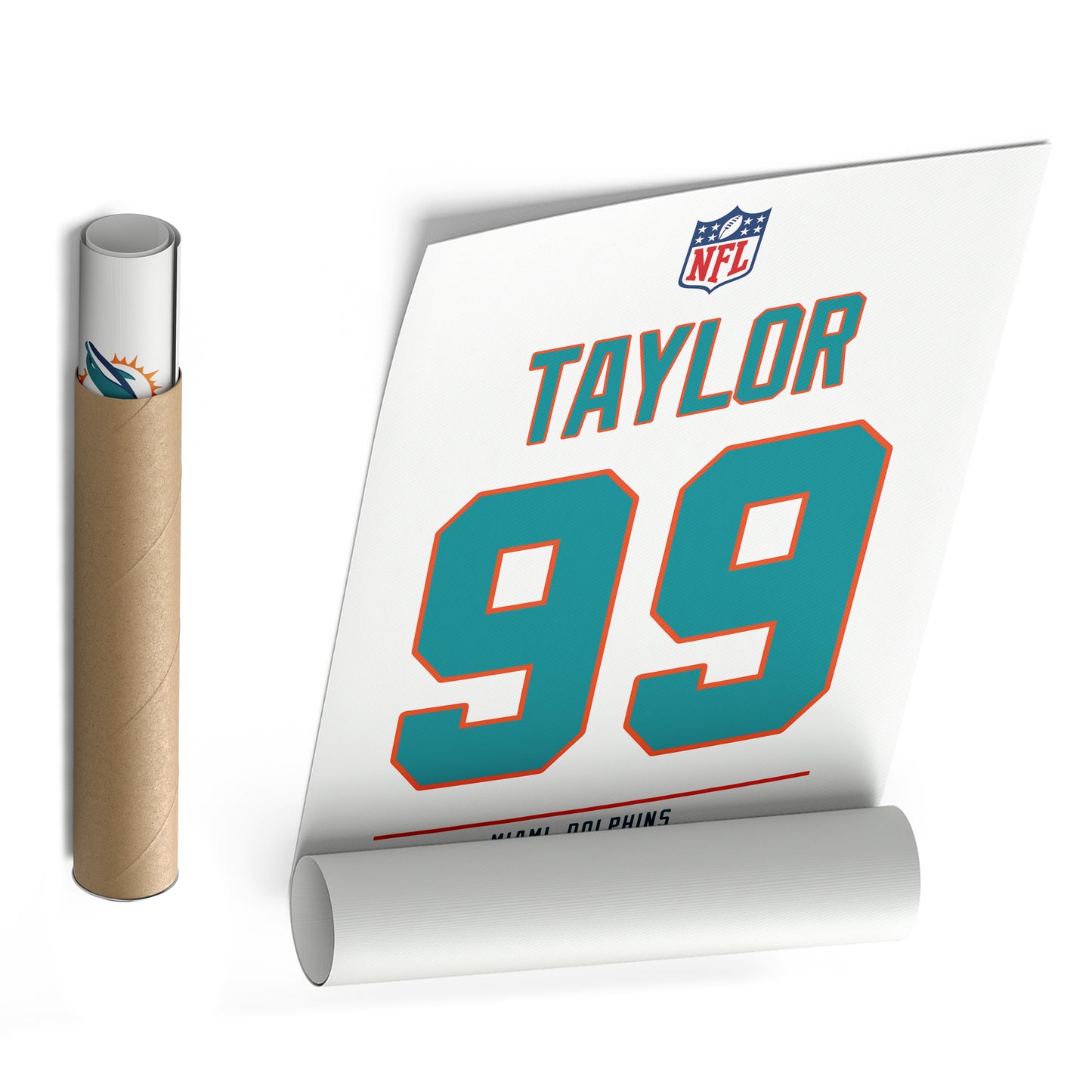 Jason Taylor Dolphins Jersey Canvas Print | Wall Art Decor