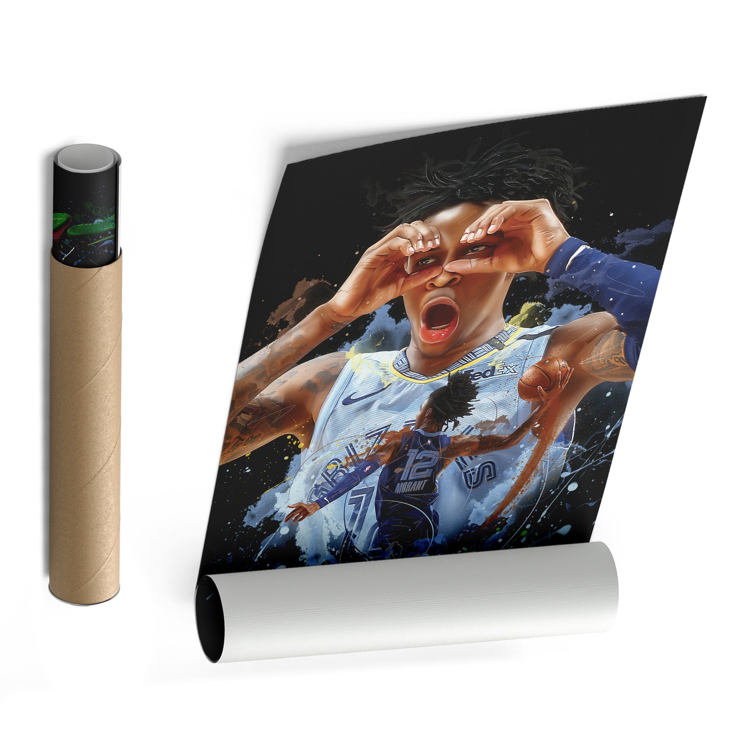 Ja Morant Grizzlies Canvas Print | Memphis Basketball Wall Art