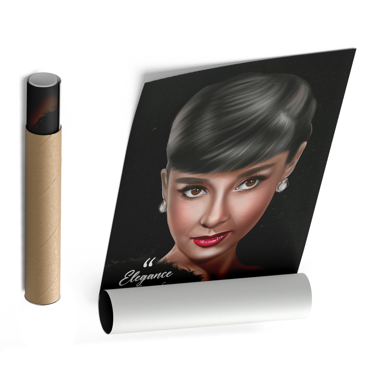 Audrey Hepburn Elegance Quote Canvas Print | Timeless Wall Art