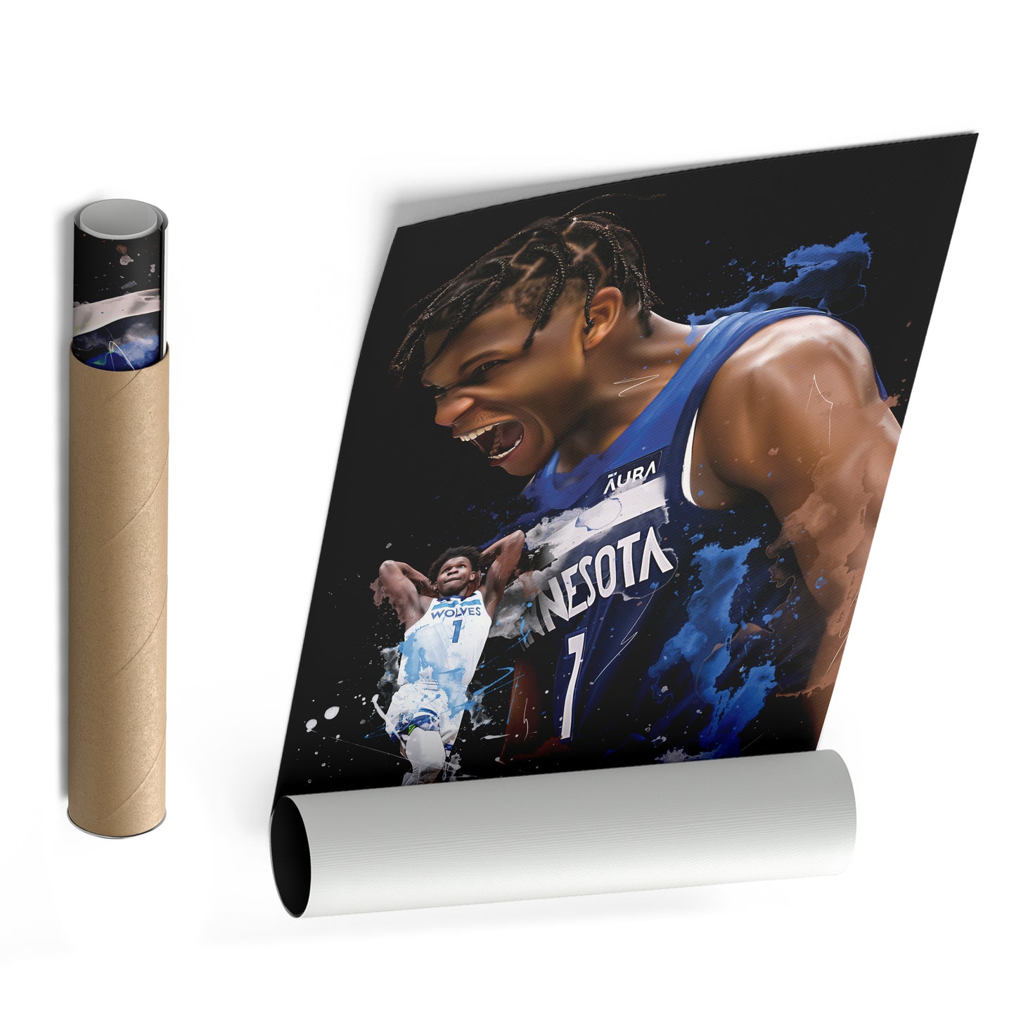 Anthony Edwards Timberwolves Canvas Print | Minnesota Basketball Wall Art