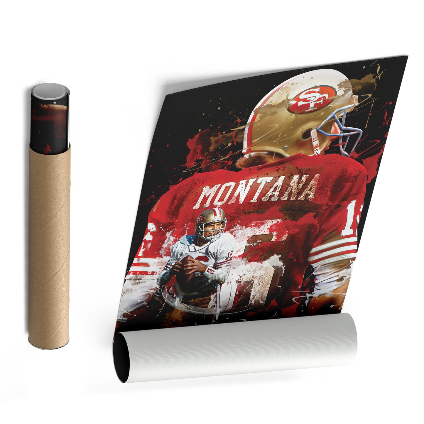Joe Montana 49ers Canvas Print | San Francisco Football Wall Art