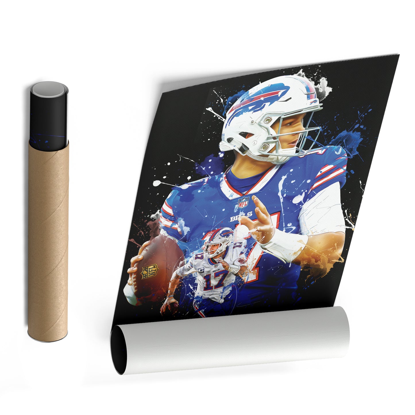 Josh Allen Bills Canvas Print | Buffalo Football Wall Art