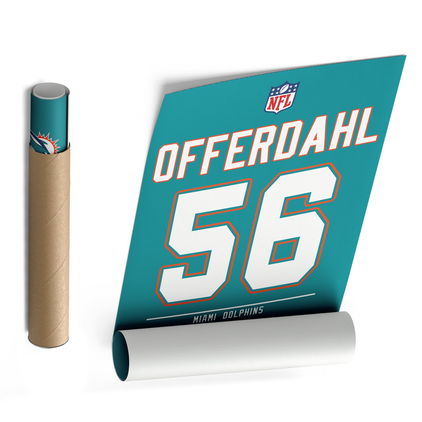 John Offerdahl Dolphins Jersey Canvas Print | Wall Art Decor