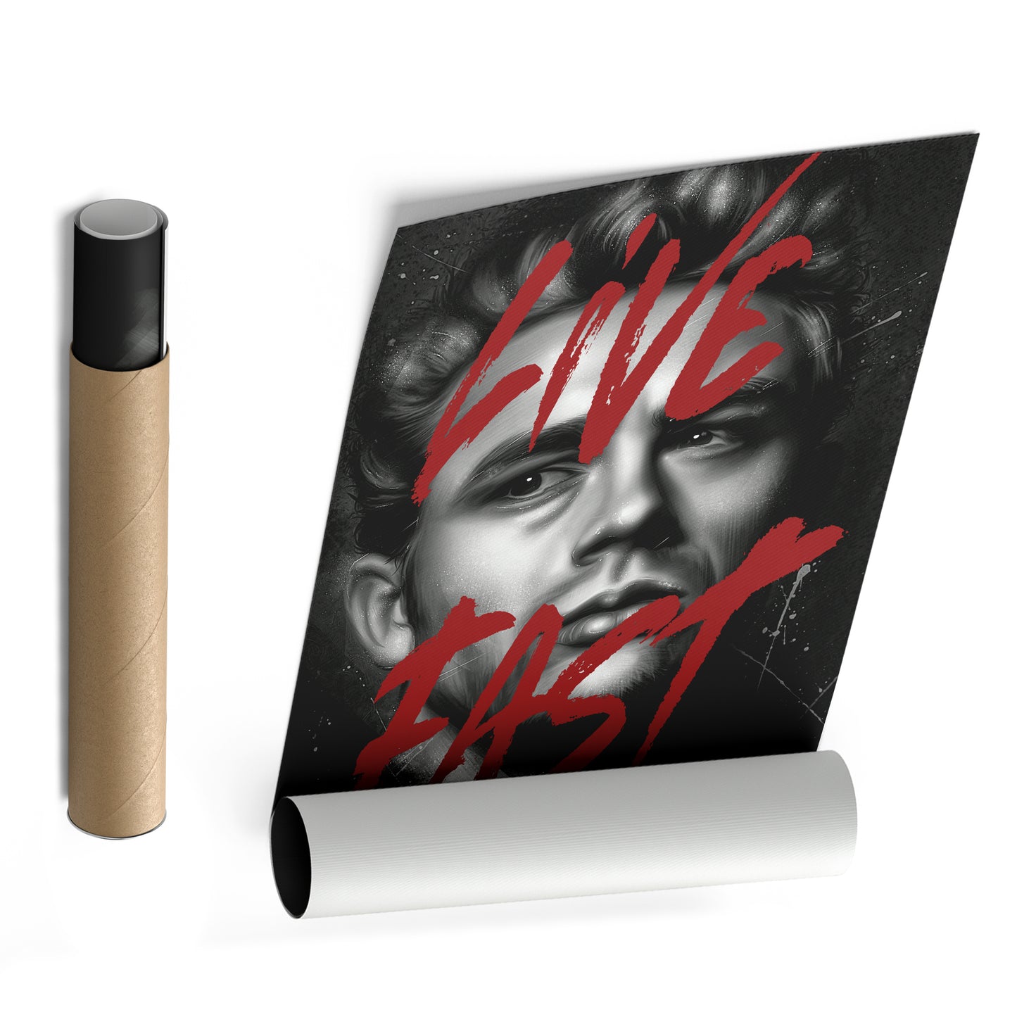 James Dean 'Live Fast' Canvas Print | Rebel Icon Wall Art