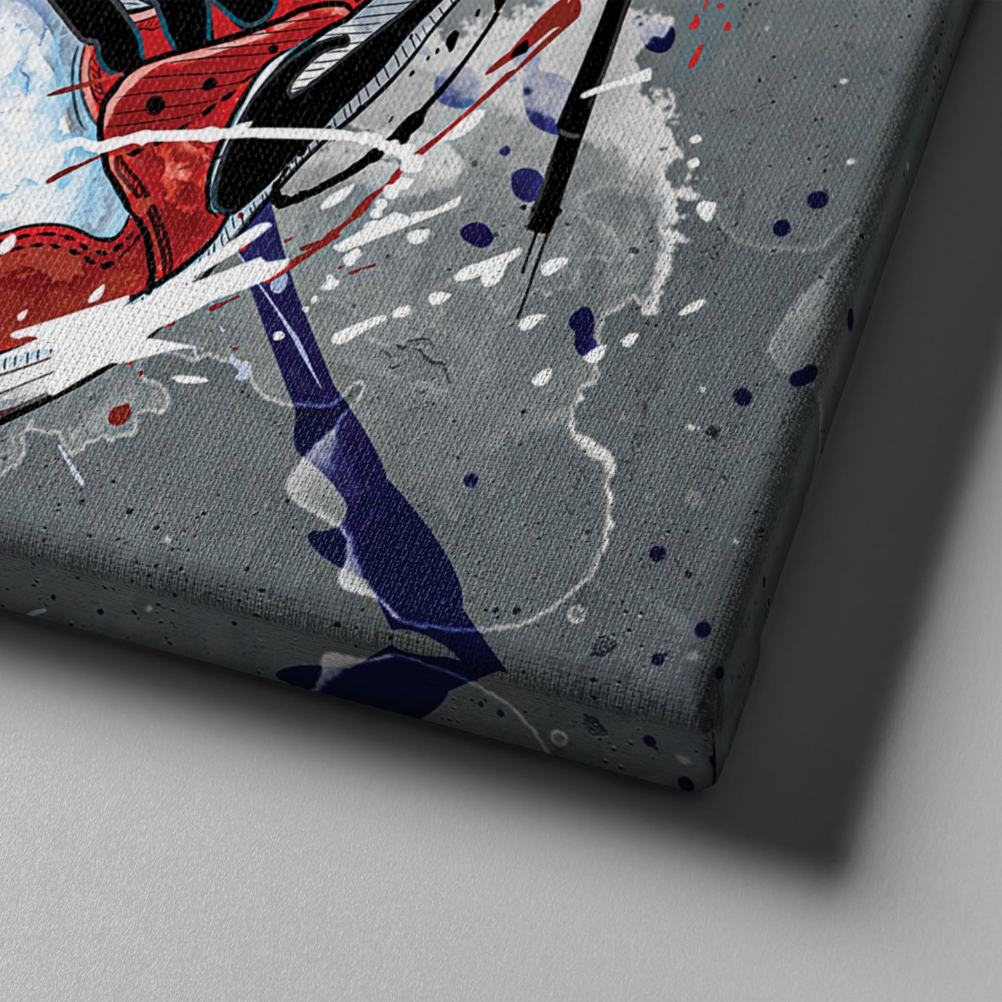 Air Jordan 1 Mid Classic Graffiti Canvas Print | Sneakerhead Wall Art