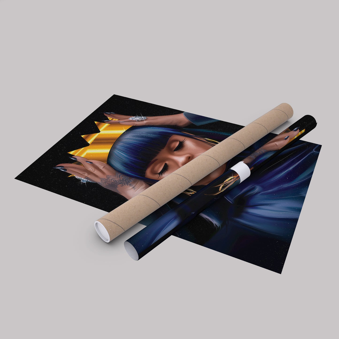 Rihanna Crown Canvas Print | Iconic Music & Fashion Wall Art