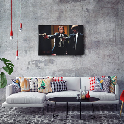 Pulp Fiction Gun Point Canvas Print | Cult Movie Wall Art
