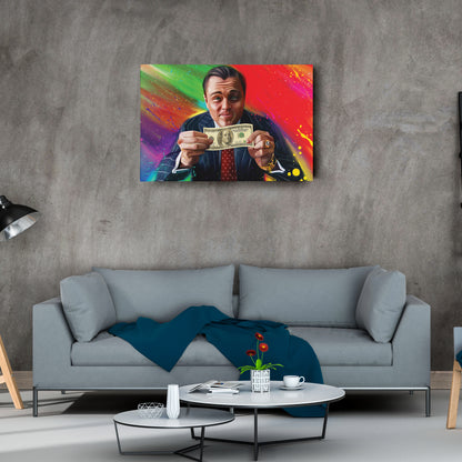 The Wolf of Wall Street 100 Dollar Bill Canvas Print | Money & Hustle Wall Art
