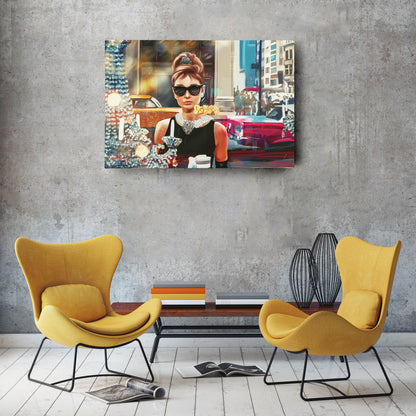 Breakfast at Tiffany’s Canvas Print | Audrey Hepburn Classic Wall Art