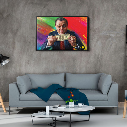 The Wolf of Wall Street 100 Dollar Bill Canvas Print | Money & Hustle Wall Art
