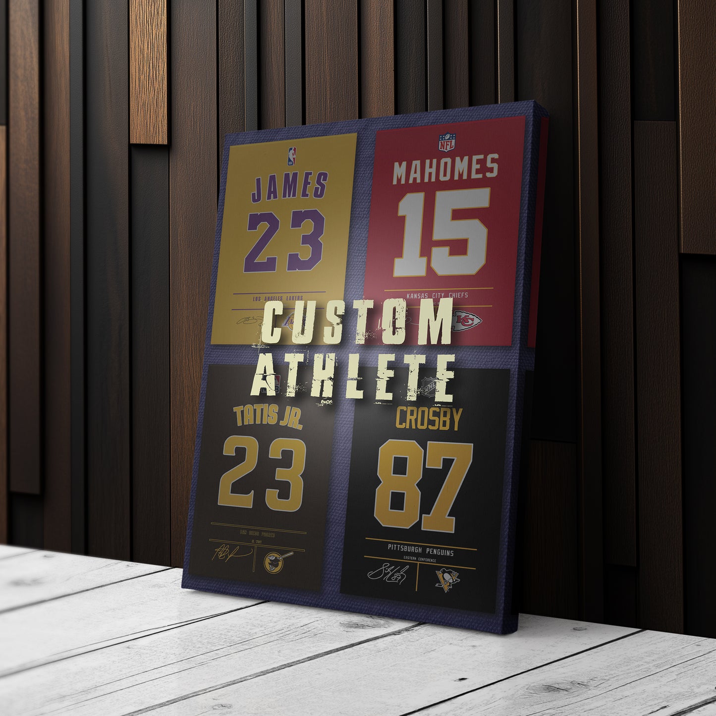 Custom Jersey Canvas Print | Personalized Wall Art Decor