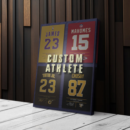 Custom Jersey Canvas Print | Personalized Wall Art Decor