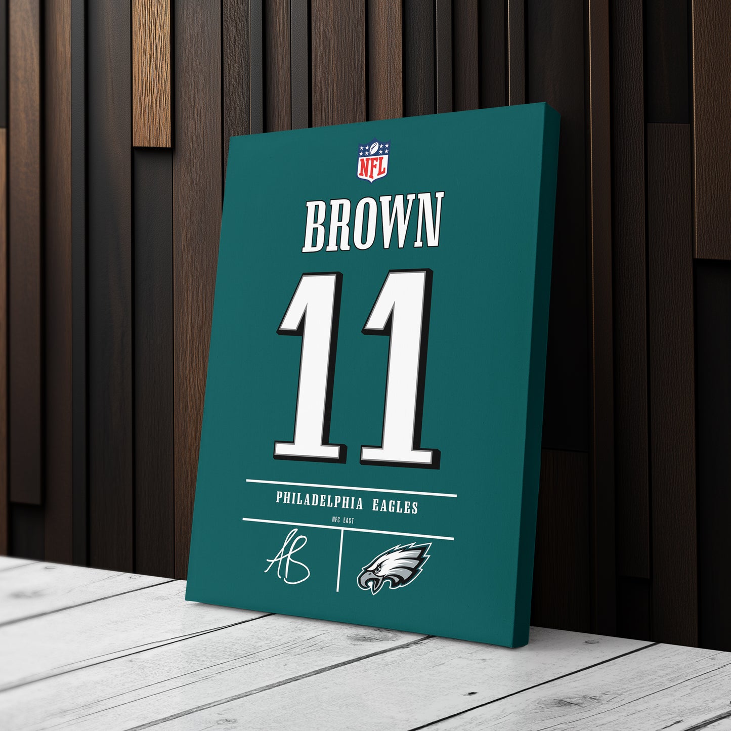 A. J. Brown Eagles Jersey Canvas Print | Wall Art Decor