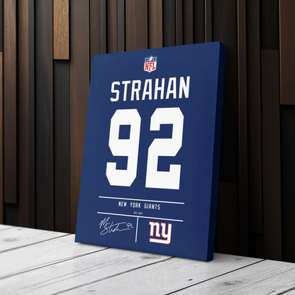 Michael Strahan Giants Jersey Canvas Print | Wall Art Decor