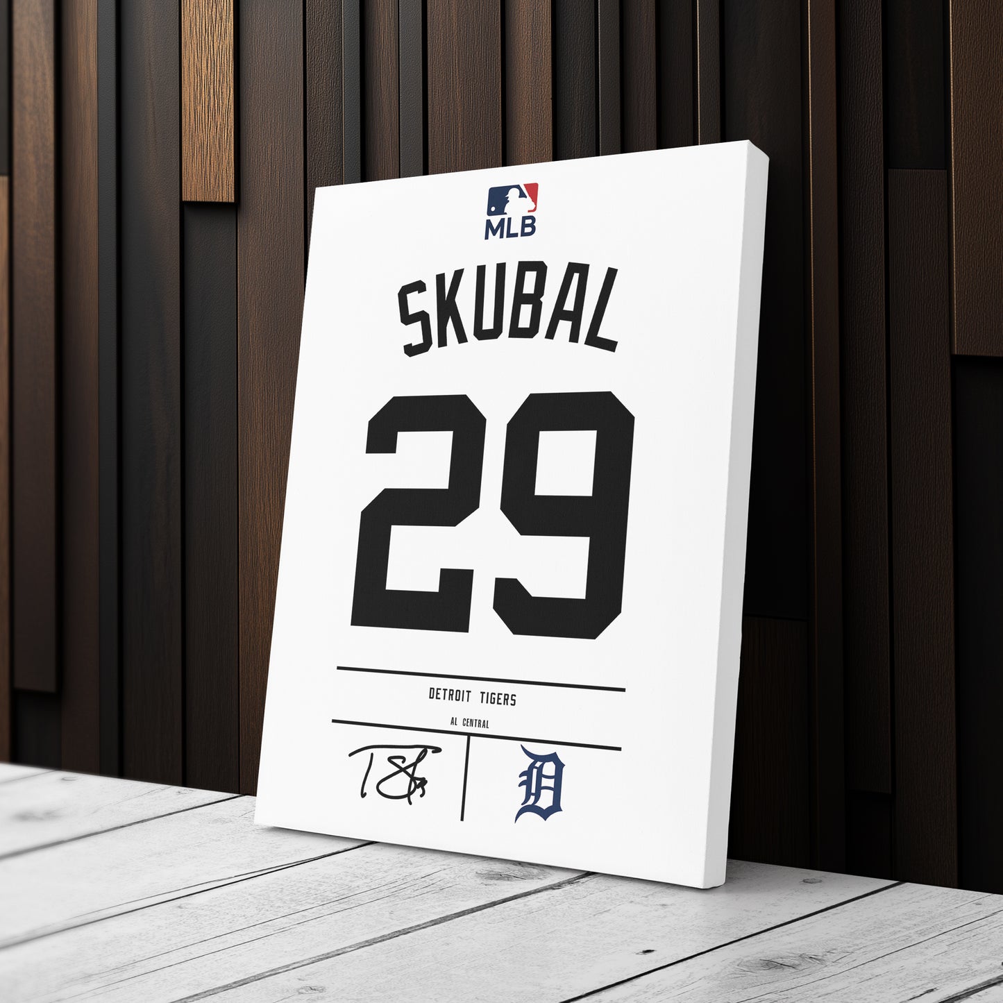 Tarik Skubal Tigers Jersey Canvas Print | Wall Art Decor