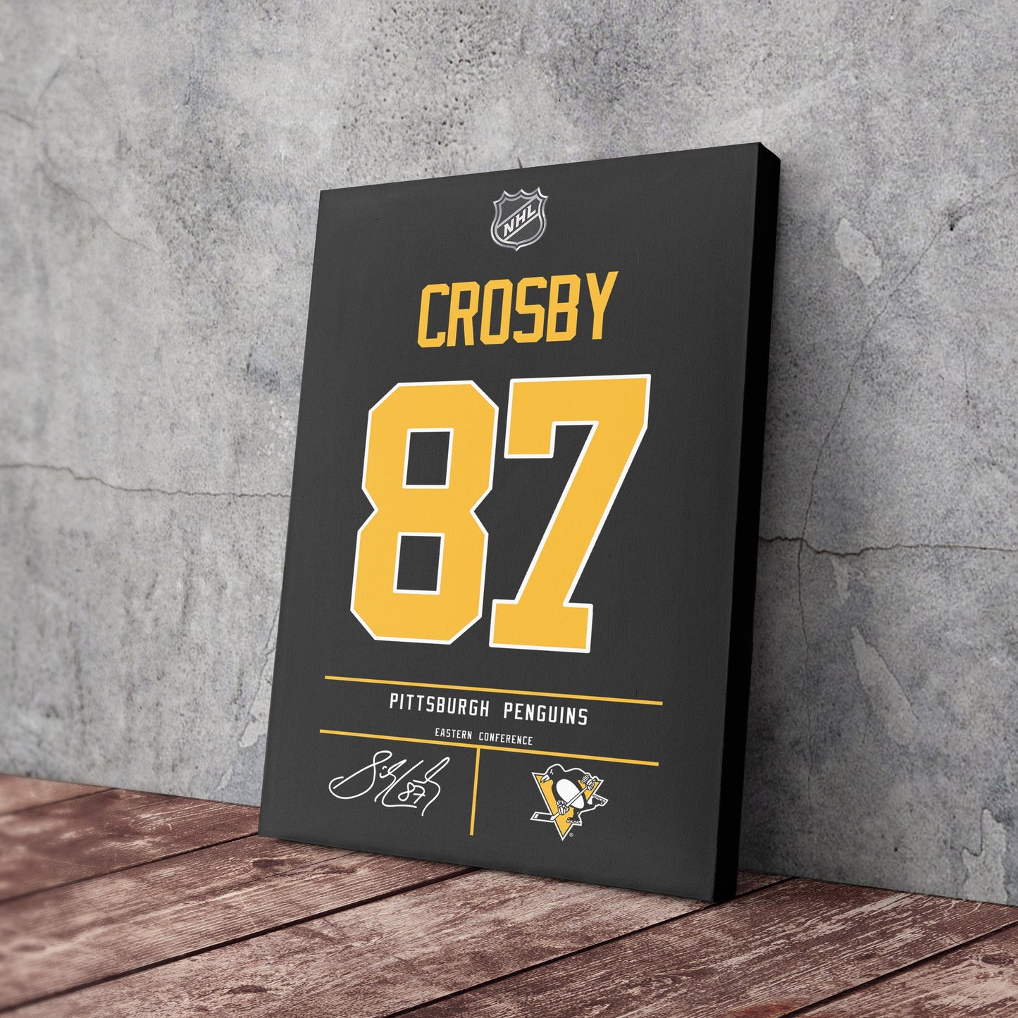 Sidney Crosby Penguins Jersey Canvas Print | Wall Art Decor