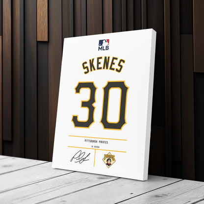Paul Skenes Pirates Jersey Canvas Print | Wall Art Decor