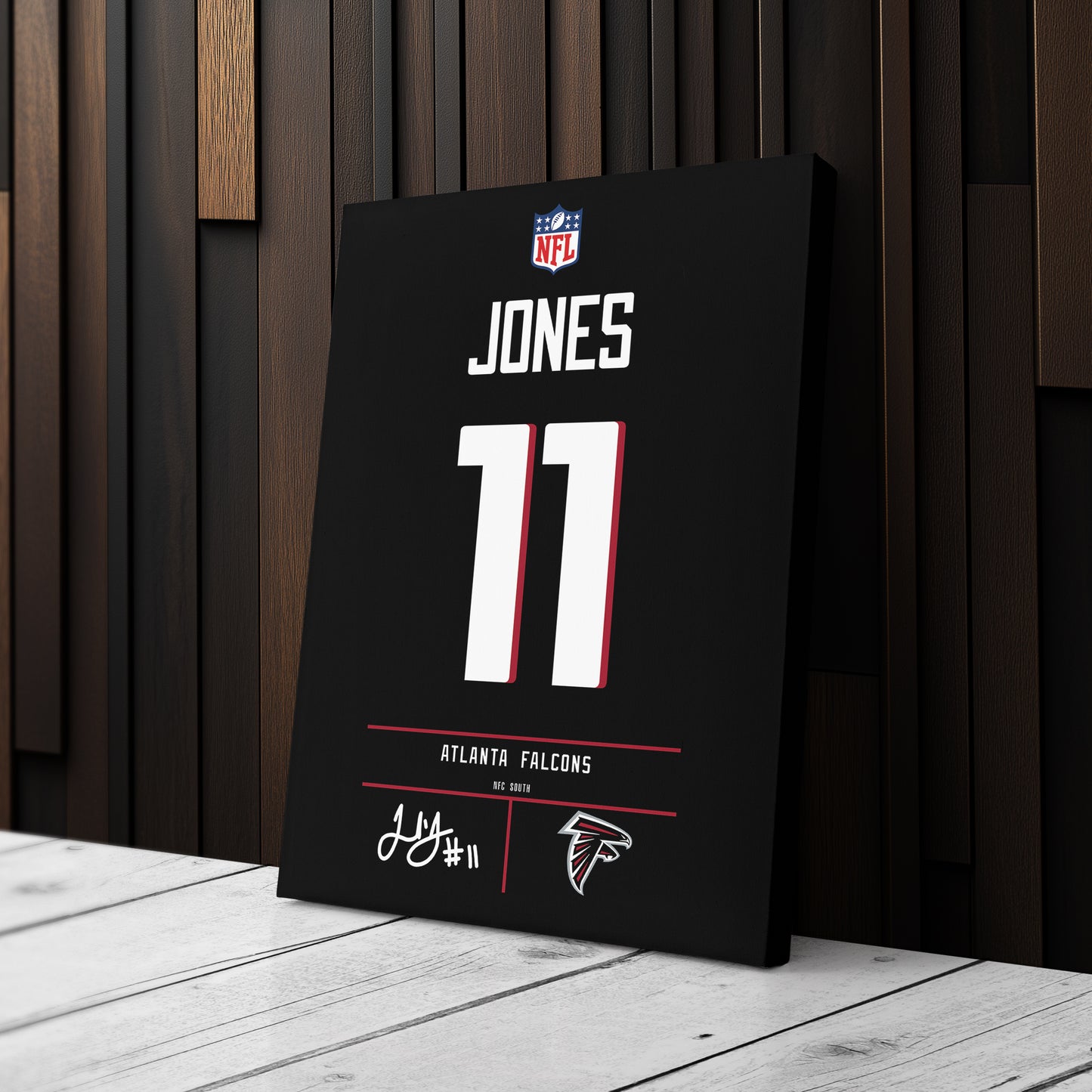 Julio Jones Atlanta Falcons Jersey Canvas Wall Art