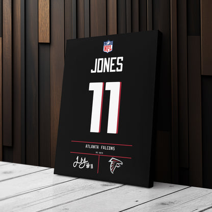 Julio Jones Atlanta Falcons Jersey Canvas Wall Art