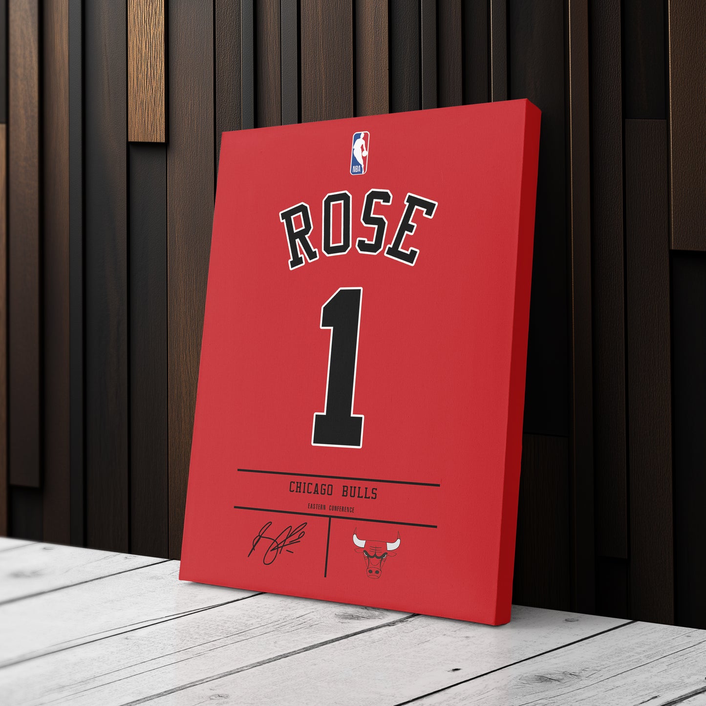 Derrick Rose Chicago Bulls Jersey Canvas Wall Art