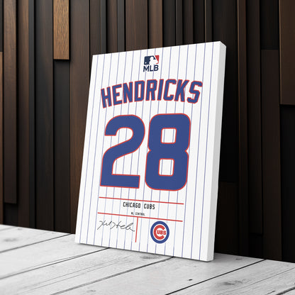 Kyle Hendricks Cubs Jersey Canvas Print | Wall Art Decor