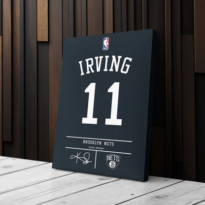 Kyrie Irving Nets Jersey Canvas Print | Wall Art Decor