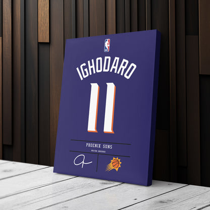 Oso Ighodaro Phoenix Suns Jersey Canvas Wall Art