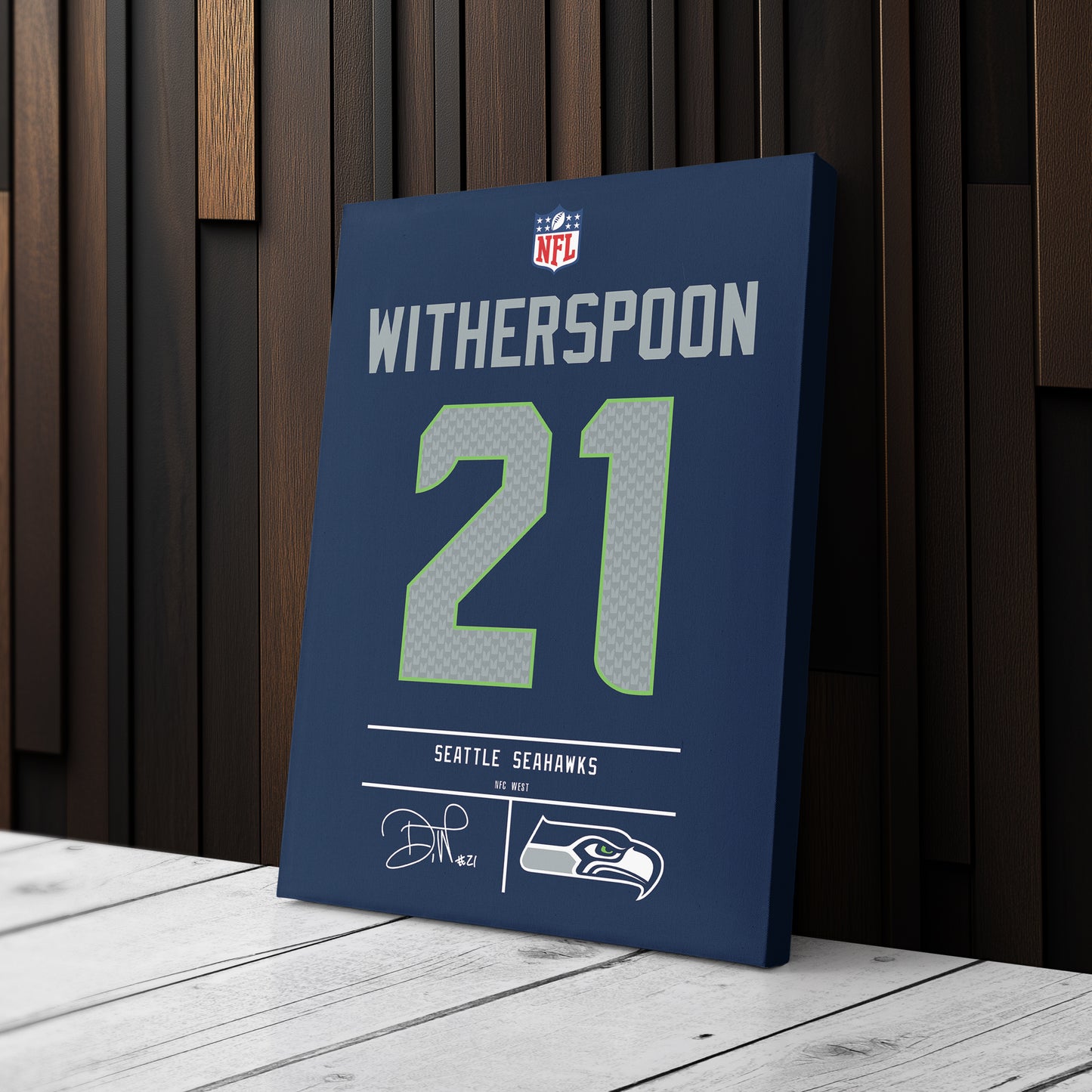 Devon Witherspoon Seattle Seahawks Jersey Canvas Wall Art