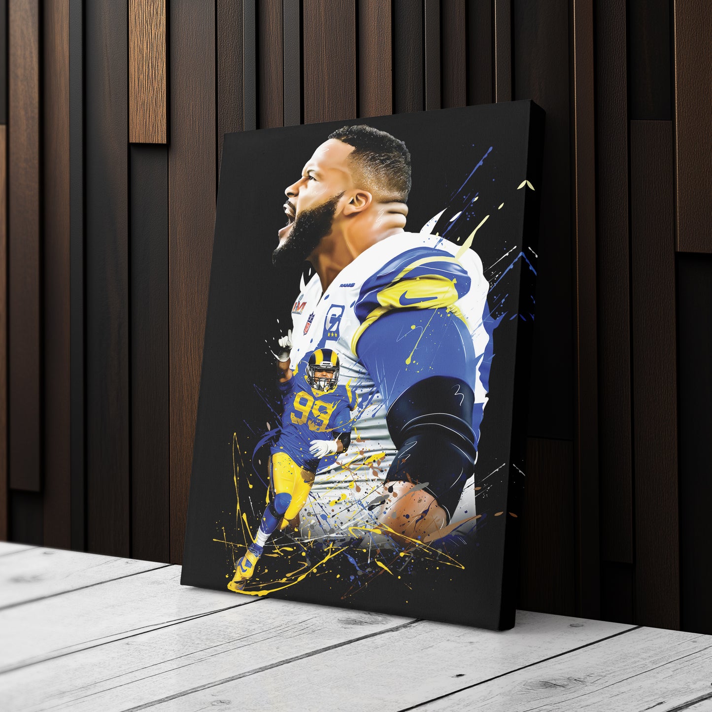 Aaron Donald Rams Canvas Print | Los Angeles Football Wall Art