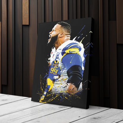 Aaron Donald Rams Canvas Print | Los Angeles Football Wall Art