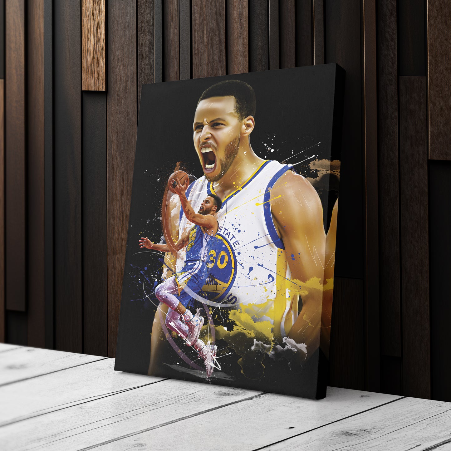 Stephen Curry Warriors Canvas Print | Golden State Basketball Wall Art