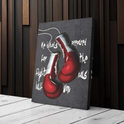 Boxing Gloves Canvas Print | Motivational Fight Wall Art Decor