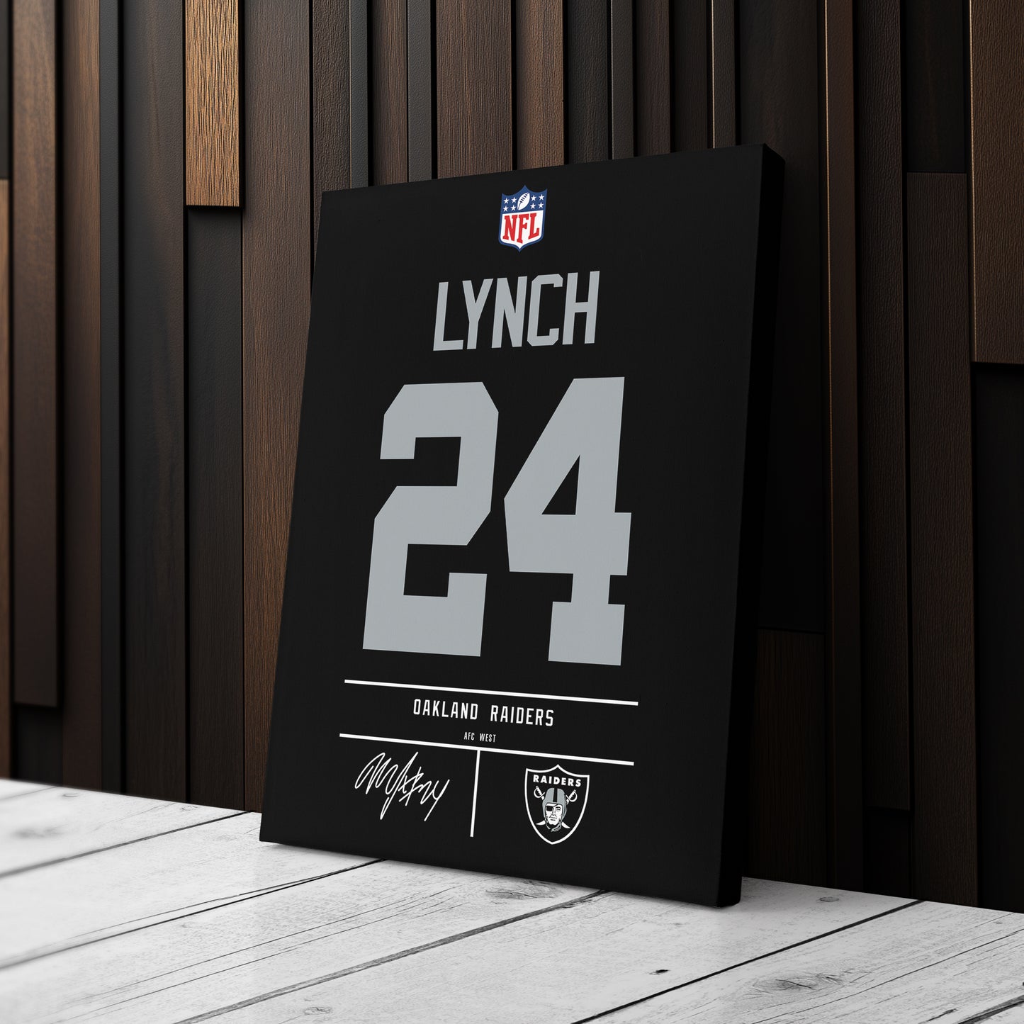 Marshawn Lynch Oakland Raiders Jersey Canvas Wall Art