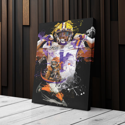 Ja'Marr Chase Bengals Canvas Print | Cincinnati Football Wall Art