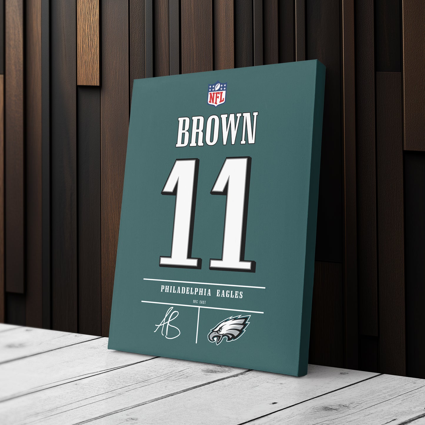 A. J. Brown Eagles Jersey Canvas Print | Wall Art Decor