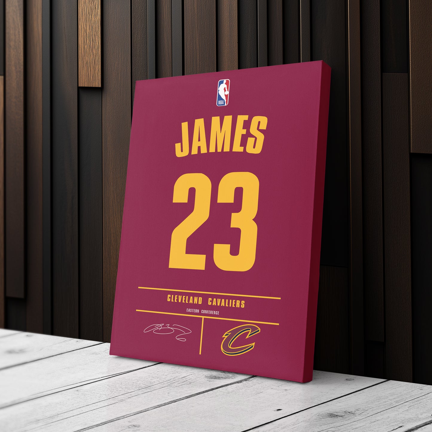 Lebron James Cavaliers Jersey Canvas Print | Wall Art Decor