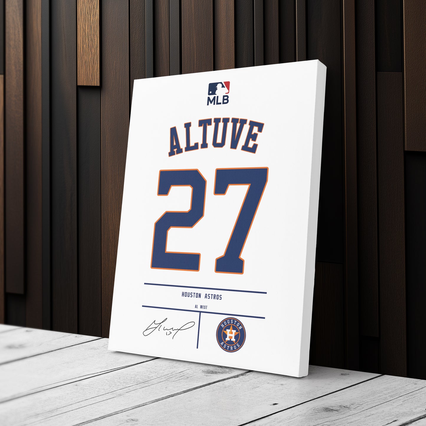 José Altuve Astros Jersey Canvas Print | Wall Art Decor