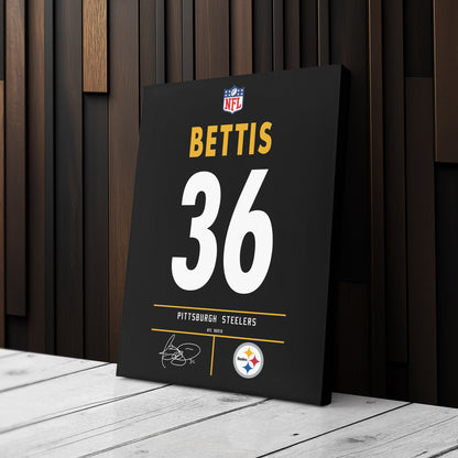 Jerome Bettis Steelers Jersey Canvas Print | Wall Art Decor