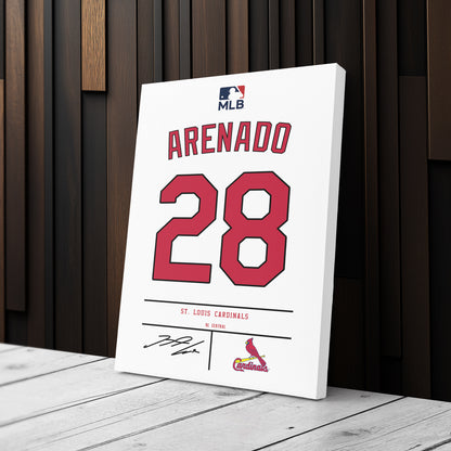 Nolan Arenado Cardinals Jersey Canvas Print | Wall Art Decor